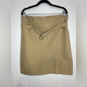 PETITE STUDIO Tan Belted Skirt